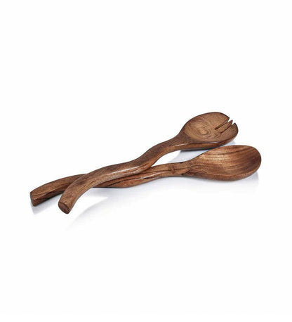 Allred Collaborative - Zodax - Mango Wood Curvy Salad Server Set - Mango Wood Curvy Salad Server Set - IN-7308