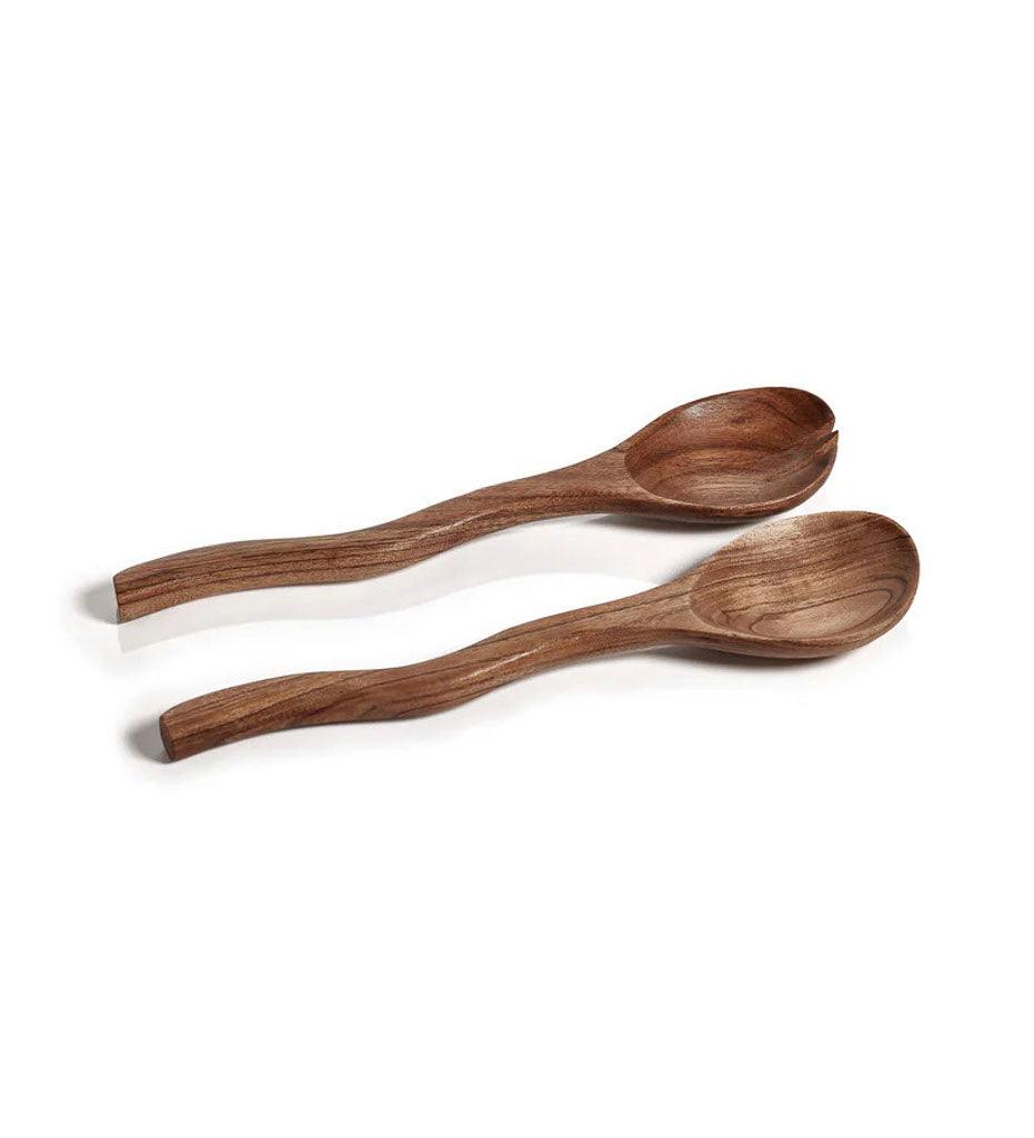 Allred Collaborative - Zodax - Mango Wood Curvy Salad Server Set - Mango Wood Curvy Salad Server Set - IN-7308