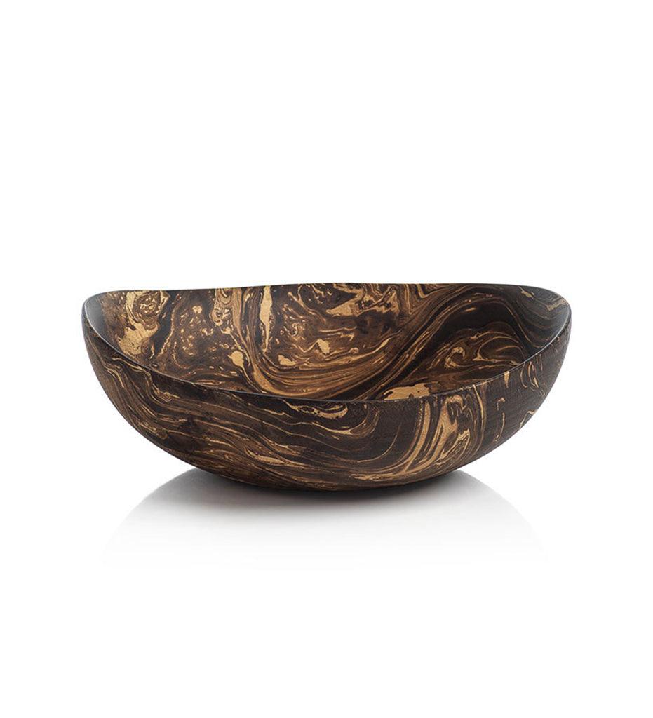 Allred Collaborative - Zodax - Mango Wood Marbleized Bowl - Mango Wood Marbleized Bowl - TH-1603