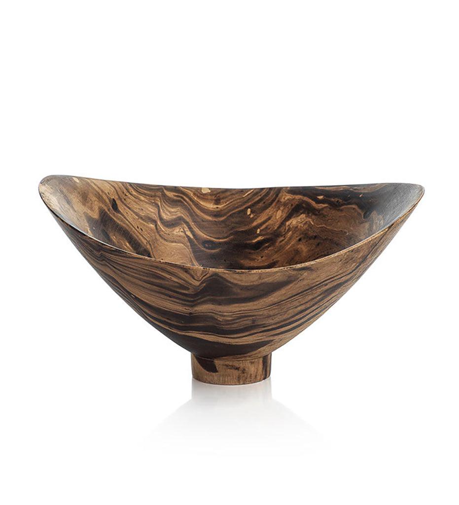 Allred Collaborative - Zodax - Mango Wood Marbleized Bowl - Mango Wood Marbleized Bowl - TH-1606