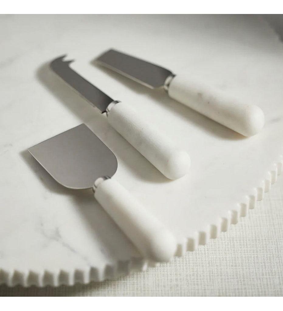 Allred Collaborative - Zodax - Marble Set of 3 Cheese Knives - Boxed - Marble Set of 3 Cheese Knives - Boxed - IN-6290