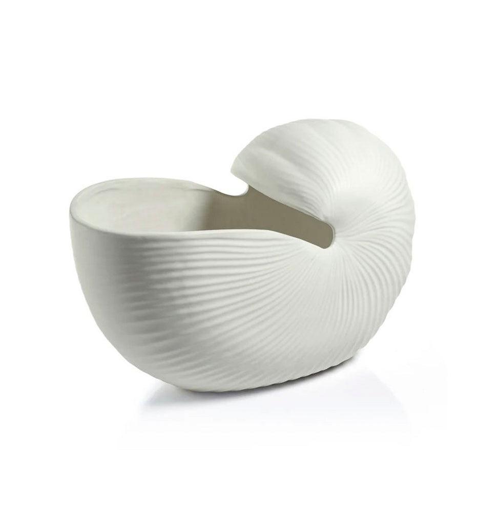 Allred Collaborative - Zodax - Marine Stoneware Nautilus Shell Vase - Marine Stoneware Nautilus Shell Vase - CH-5954