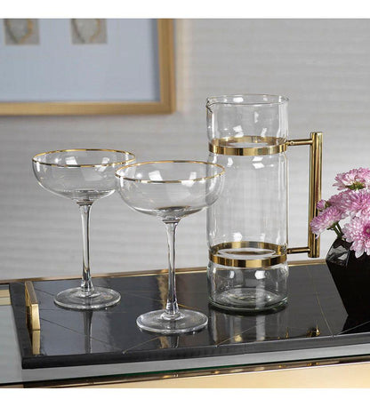 Allred Collaborative - Zodax - Martini / Serving Bowl with Gold Rim - Martini / Serving Bowl with Gold Rim - CH-5141