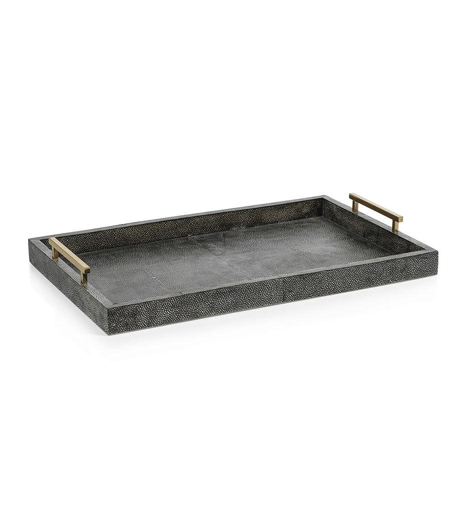 Allred Collaborative - Zodax - Nika Shagreen Leather Bar Tray - Nika Shagreen Leather Bar Tray - IN-7555