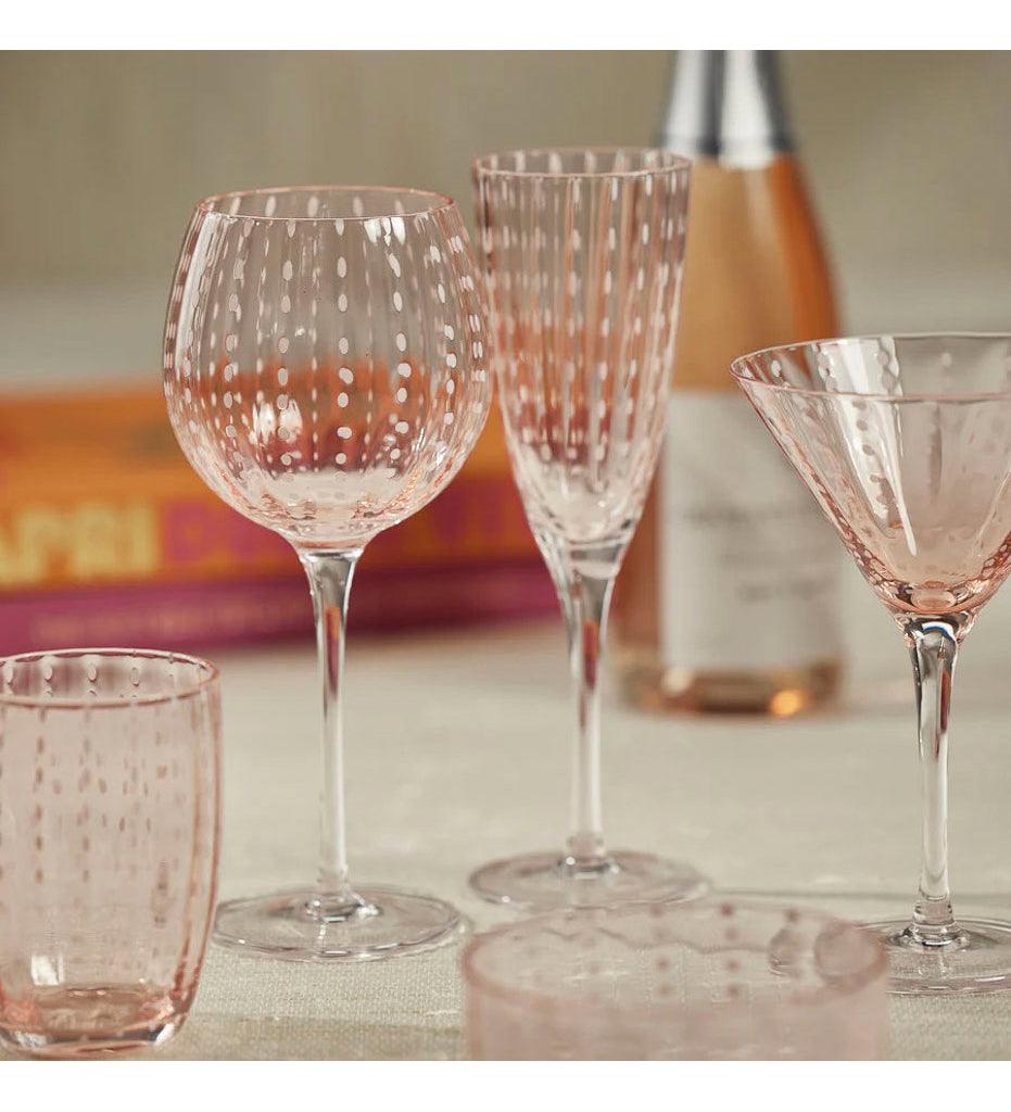 Allred Collaborative - Zodax - Portofino White Dot Champagne Flute - Portofino White Dot Champagne Flute - CH-6732