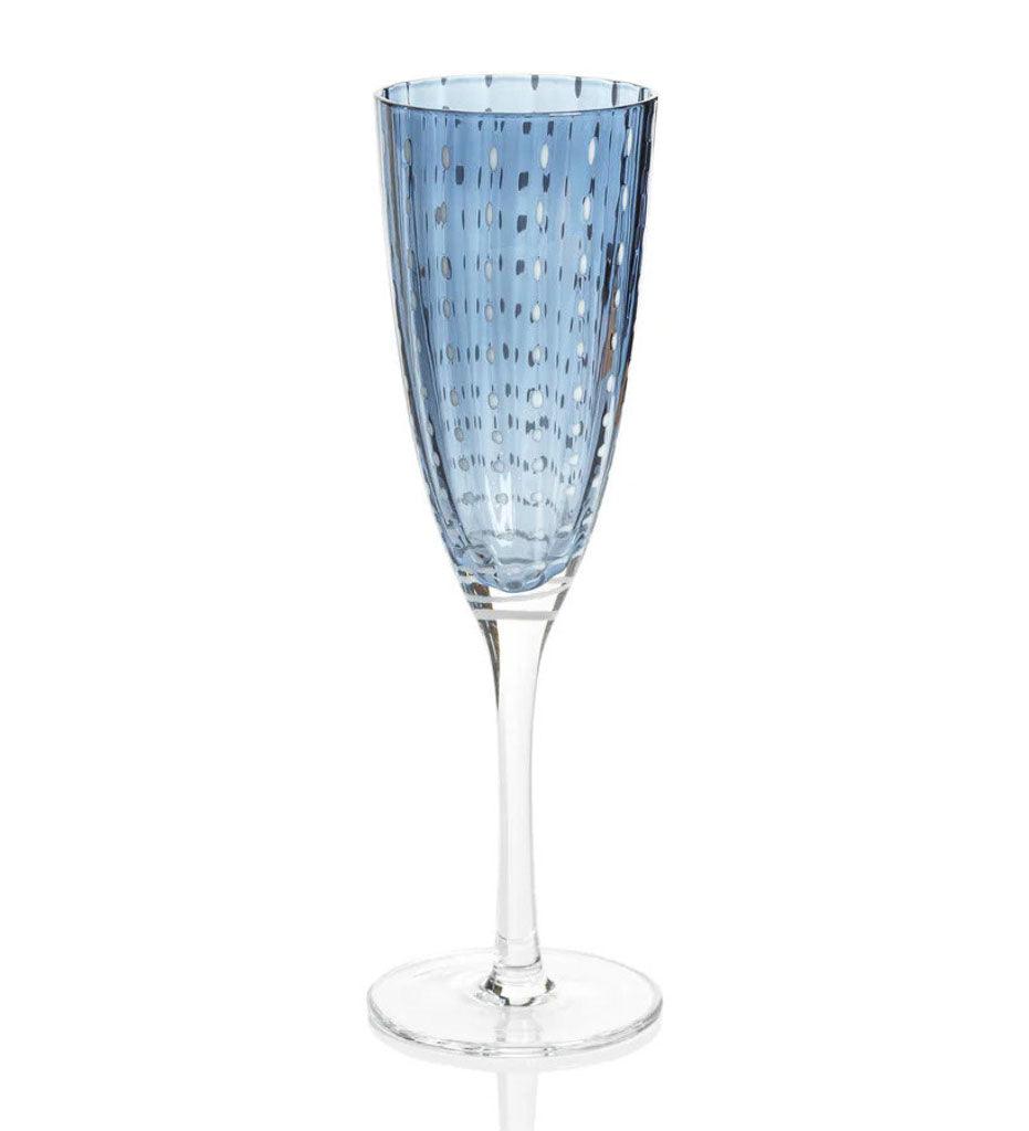 Allred Collaborative - Zodax - Portofino White Dot Champagne Flute - Portofino White Dot Champagne Flute - CH-6737