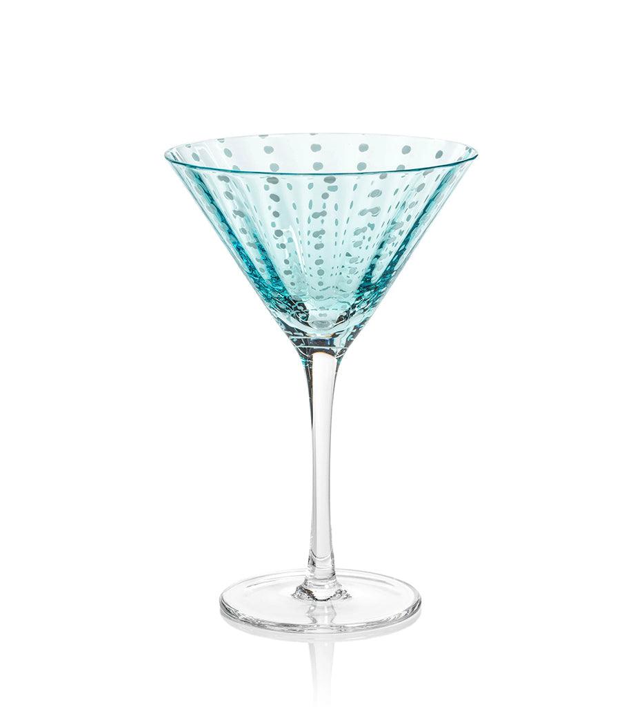 Allred Collaborative - Zodax - Portofino White Dot Martini Glass - Portofino White Dot Martini Glass - CH-6733