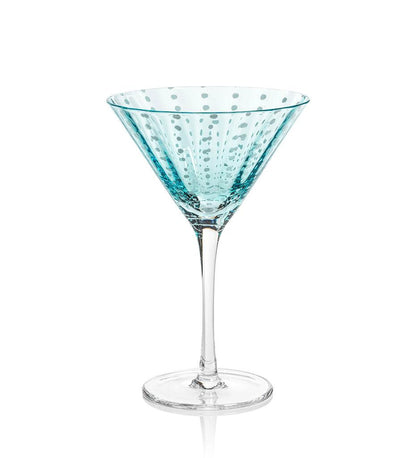 Allred Collaborative - Zodax - Portofino White Dot Martini Glass - Portofino White Dot Martini Glass - CH-6733