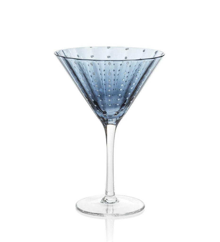 Allred Collaborative - Zodax - Portofino White Dot Martini Glass - Portofino White Dot Martini Glass - CH-6733