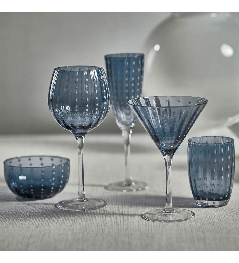 Allred Collaborative - Zodax - Portofino White Dot Martini Glass - Portofino White Dot Martini Glass - CH-6733