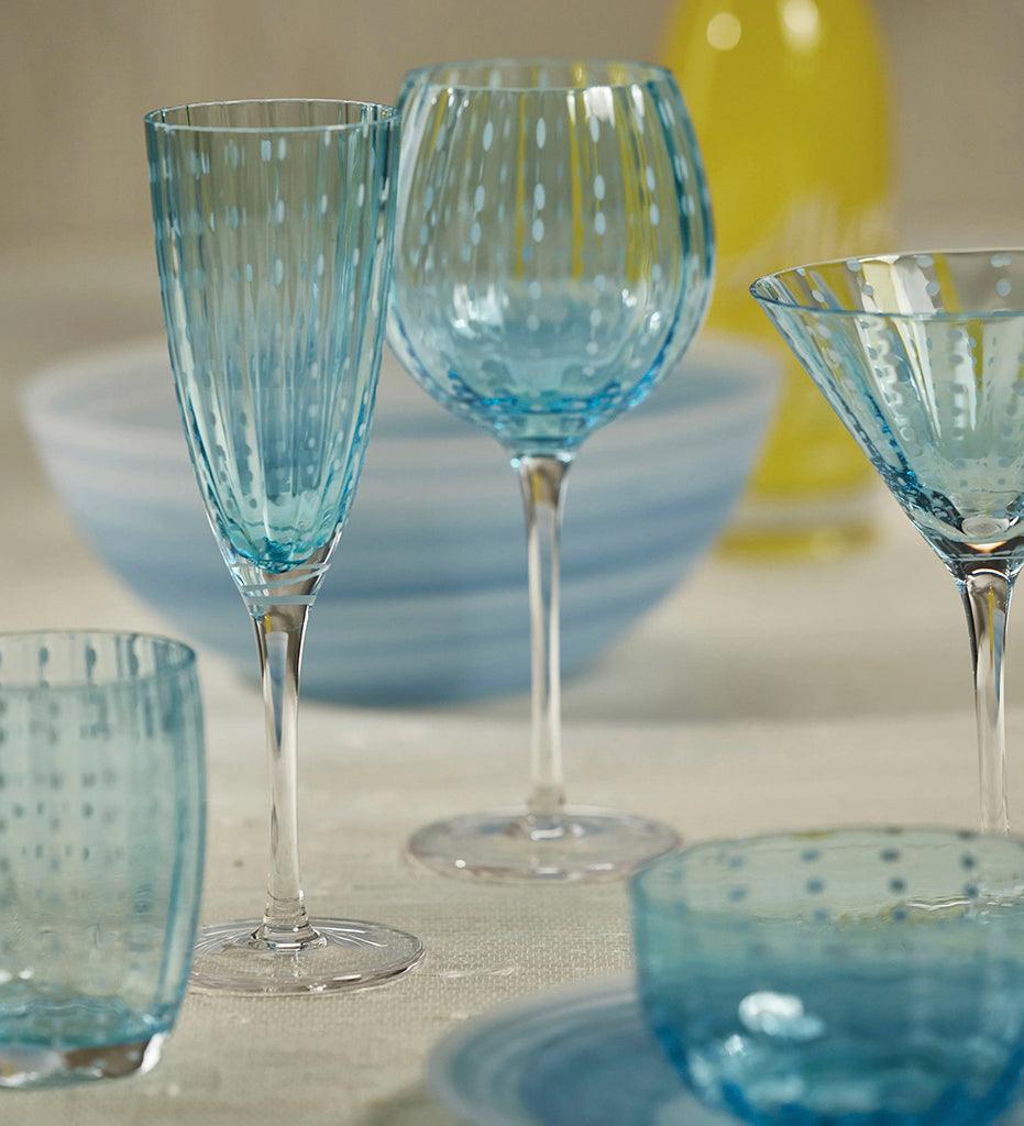 Allred Collaborative - Zodax - Portofino White Dot Martini Glass - Portofino White Dot Martini Glass - CH-6733