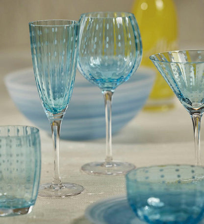 Allred Collaborative - Zodax - Portofino White Dot Martini Glass - Portofino White Dot Martini Glass - CH-6733