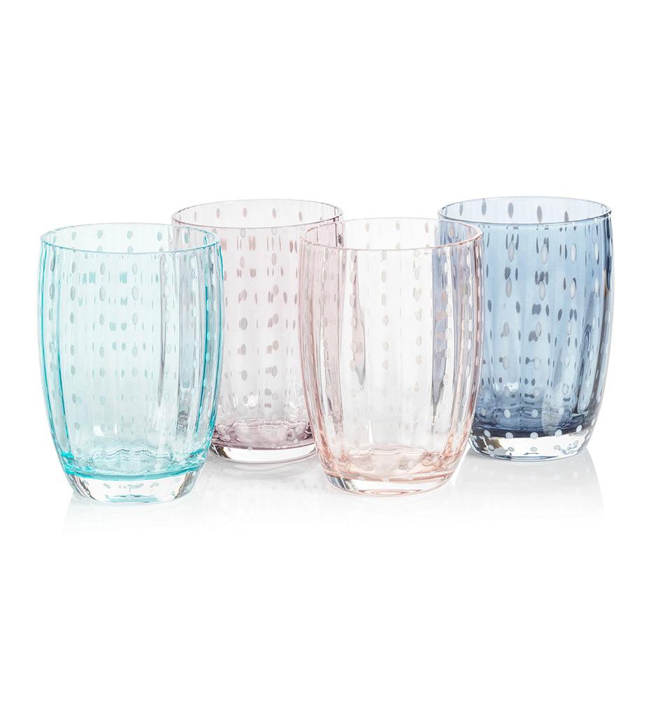 Allred Collaborative - Zodax - Portofino White Dot Tumbler - Portofino White Dot Tumbler - CH-6734