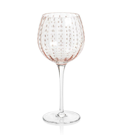 Allred Collaborative - Zodax - Portofino White Dot Wine Glass - Portofino White Dot Wine Glass - CH-6726