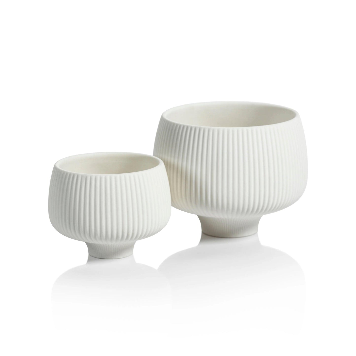 Allred Collaborative - Zodax - Ridged Condiment Bowl - Matt White - Ridged Condiment Bowl - Matt White - CH-6783