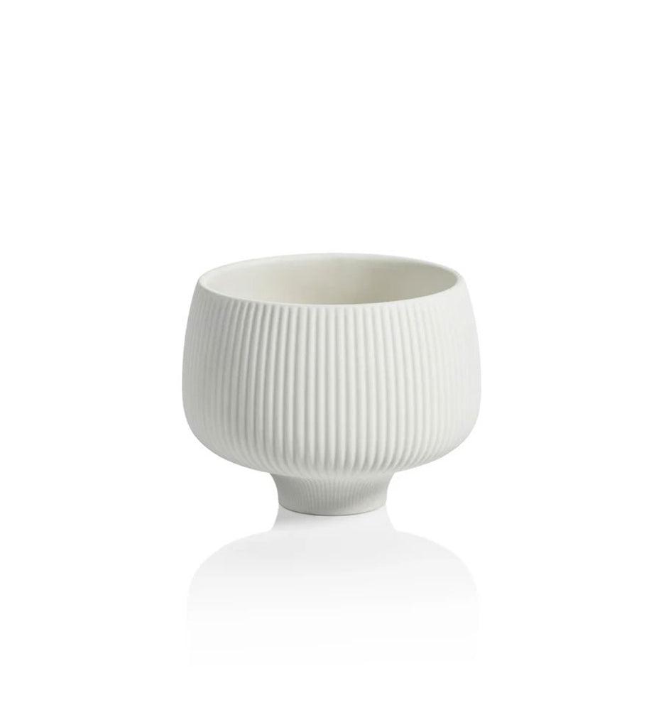 Allred Collaborative - Zodax - Ridged Condiment Bowl - Matt White - Ridged Condiment Bowl - Matt White - CH-6785