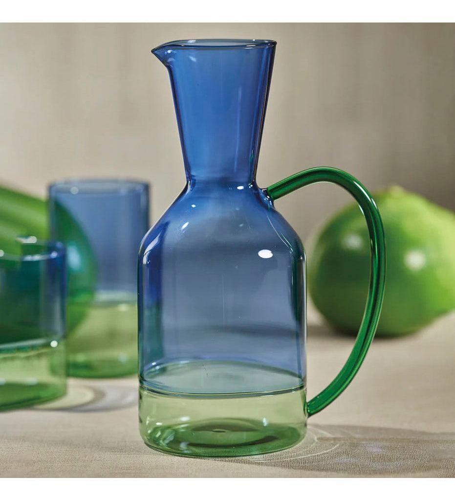 Allred Collaborative - Zodax - Riviera Two-Toned Glassware - Pitcher - Riviera Two-Toned Glassware - Pitcher - CH-6753