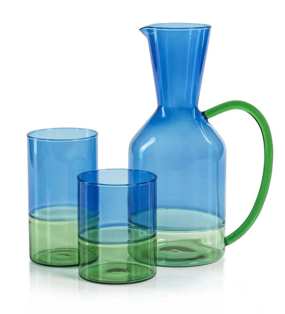 Allred Collaborative - Zodax - Riviera Two-Toned Glassware - Pitcher - Riviera Two-Toned Glassware - Pitcher - CH-6753