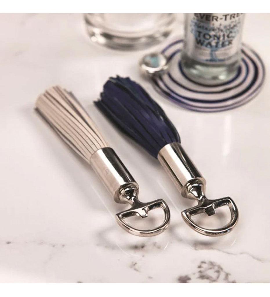 Allred Collaborative - Zodax - Royal Leather Tassel Bottle Opener - Royal Leather Tassel Bottle Opener - IN-6287