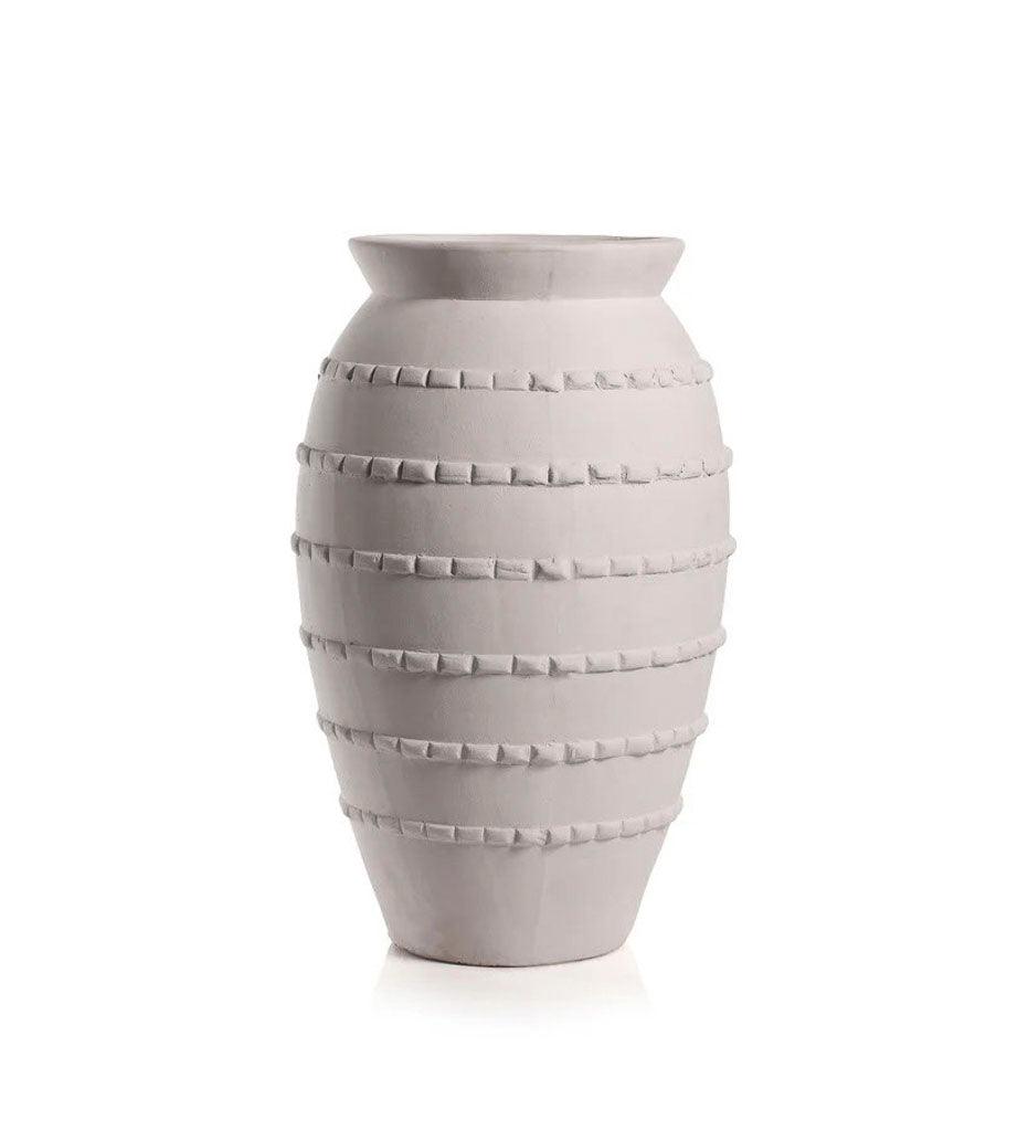 Allred Collaborative - Zodax - Santorini Natural White Vase - Santorini Natural White Vase - VT-1382