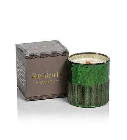 Allred Collaborative - Zodax - Siberian Fir Scented Antique Candle with Gift Box - Silver - Siberian Fir Scented Antique Candle with Gift Box - Silver - IG-2557