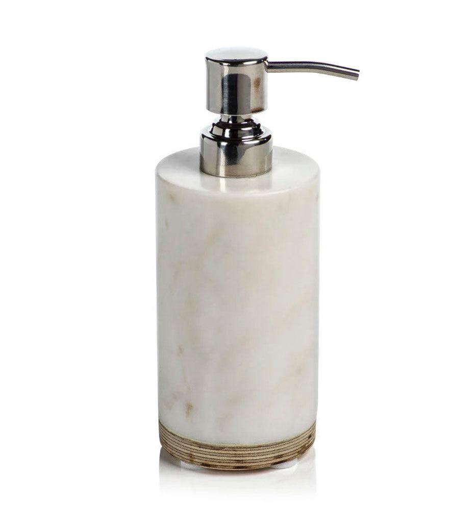 Allred Collaborative - Zodax - Singita Marble and Balsa Wood Bathroom Soap Dispenser - Singita Marble and Balsa Wood Bathroom Soap Dispenser - IN-6799