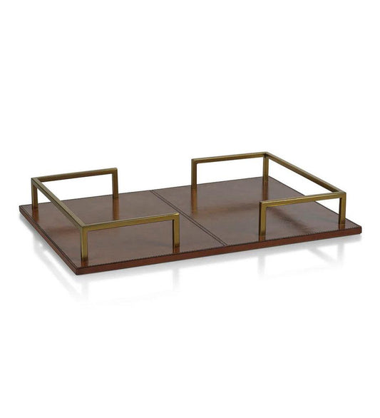 Allred Collaborative - Zodax - The Connaught Leather Bar Tray - The Connaught Leather Bar Tray - IN-7547