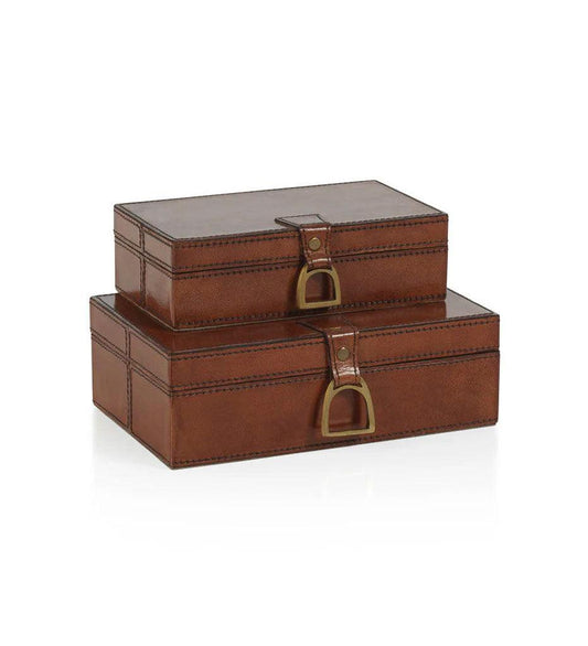 Allred Collaborative - Zodax - The Connaught Leather Box - The Connaught Leather Box - IN-7549