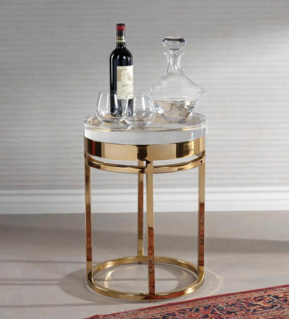 Allred Collaborative - Zodax - The Langham Side Table - Polished Gold - The Langham Side Table - Polished Gold - IN-6404