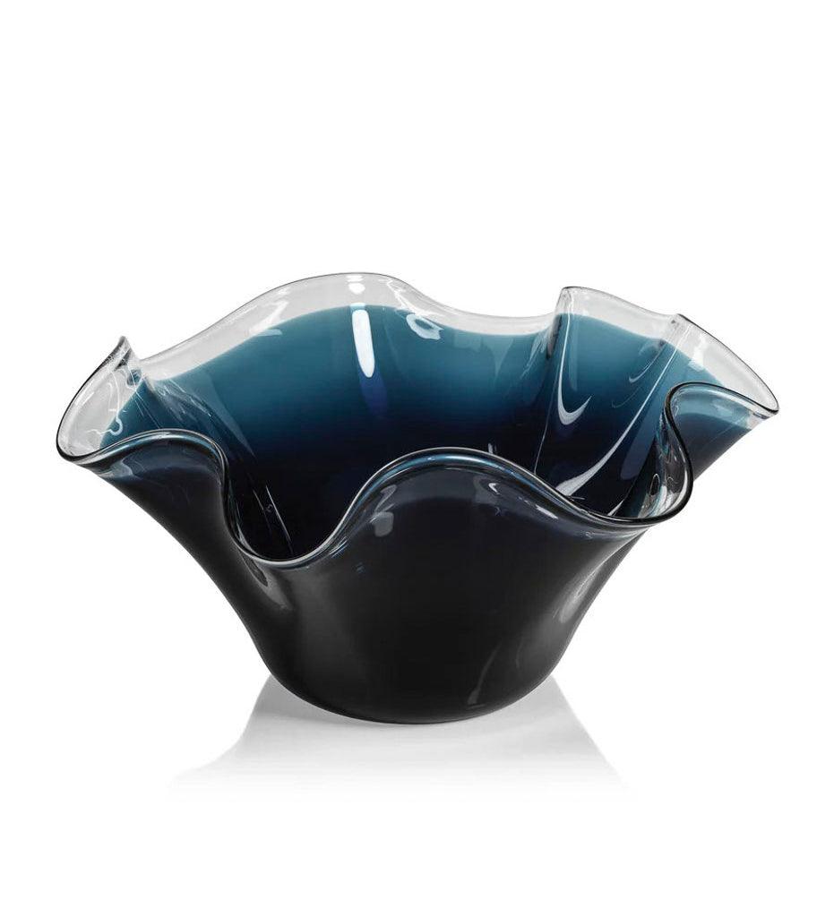 Allred Collaborative - Zodax - Tropezana Tall Wave Glass Bowl - Tropezana Tall Wave Glass Bowl - POL-1174