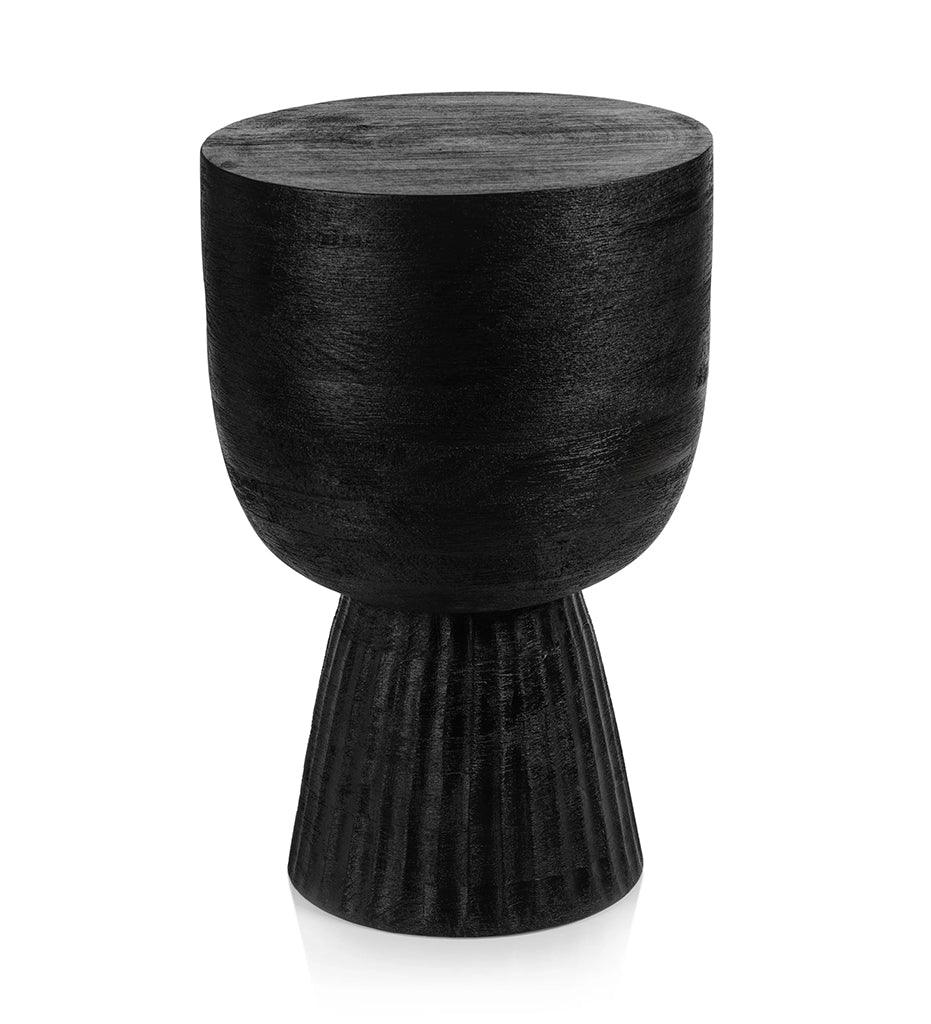 Allred Collaborative - Zodax - Vetro Mango Wood Accent Stool - Black - Vetro Mango Wood Accent Stool - Black - IN-7539