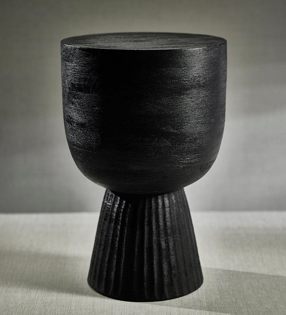 Allred Collaborative - Zodax - Vetro Mango Wood Accent Stool - Black - Vetro Mango Wood Accent Stool - Black - IN-7539