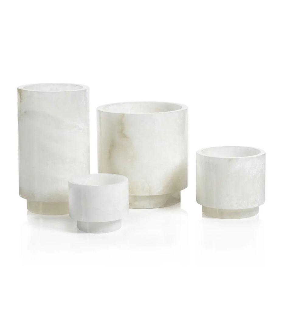 Allred Collaborative - Zodax - Yasmeen Polished Alabaster Stone Candle Holder - Yasmeen Polished Alabaster Stone Candle Holder - IN-7567