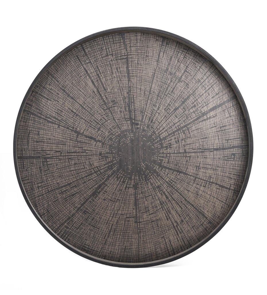 Ethnicraft Black Slice Wooden Round Tray