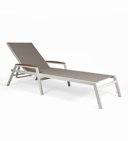 Allred Collaborative - 10DEKA - Amelia Sunlounger with Internal Wheels - - Amelia Sunlounger with Internal Wheels - - 300150100-TRQ