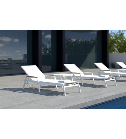 Allred Collaborative - 10DEKA - Amelia Sunlounger with Internal Wheels - - Amelia Sunlounger with Internal Wheels - - 300150100-TRQ