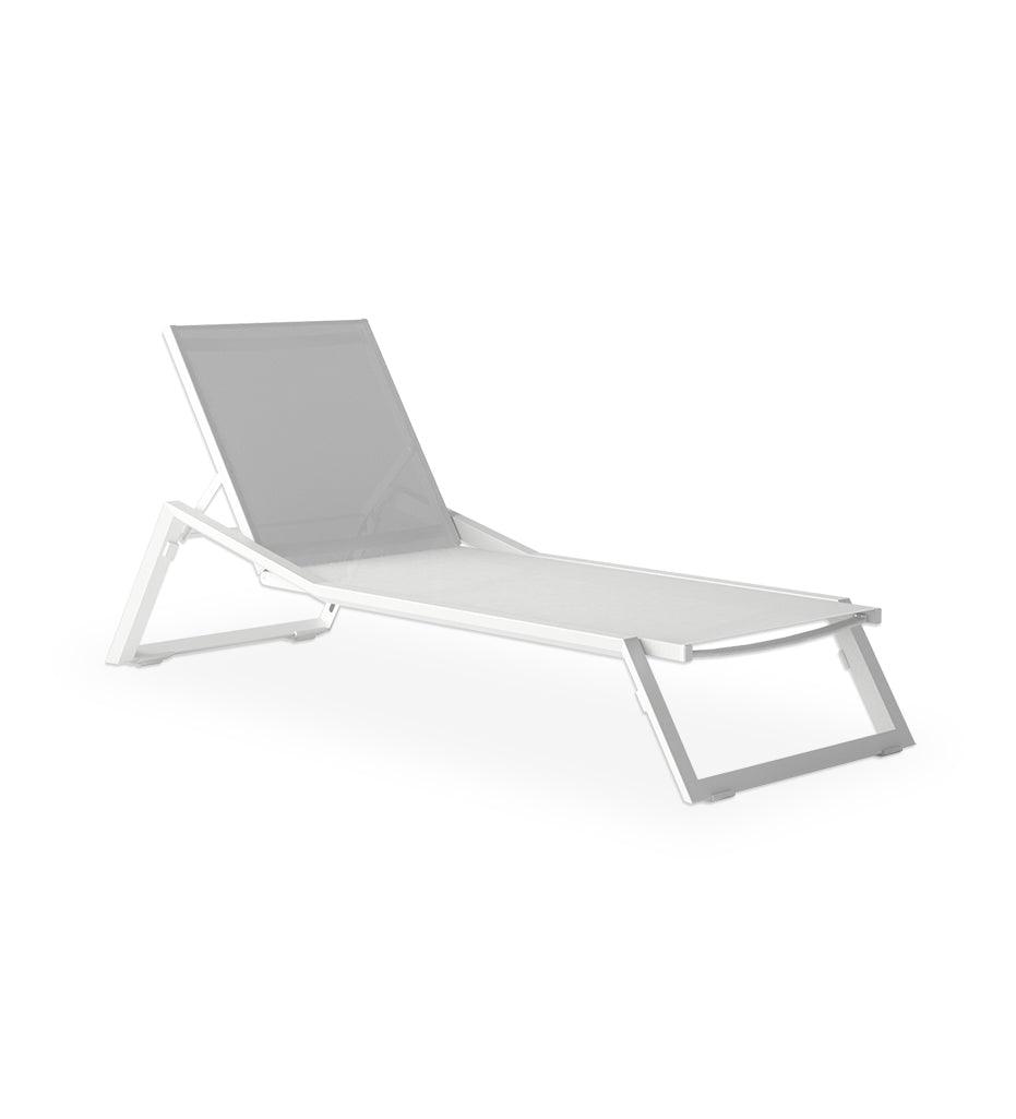 Allred Collaborative - 10DEKA - Nubes Sunlounger With Int Wheels - - Nubes Sunlounger With Int Wheels - - 300150700-WHT