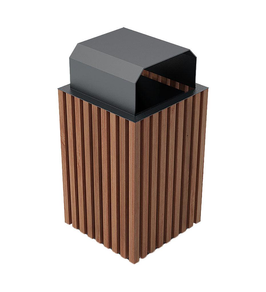 Allred Collaborative - CitySi - Elodie Litter Bin - ALU Wood - - Elodie Litter Bin - ALU Wood - - ELOC04-WENG