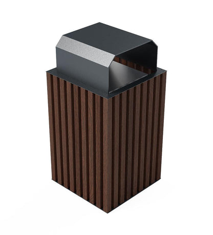 Allred Collaborative - CitySi - Elodie Litter Bin - ALU Wood - - Elodie Litter Bin - ALU Wood - - ELOC04-WENG