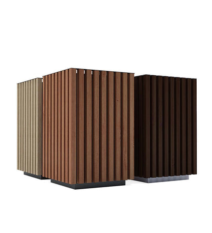 Allred Collaborative - CitySi - Elodie Litter Bin - ALU Wood - - Elodie Litter Bin - ALU Wood - - ELOC04-WENG