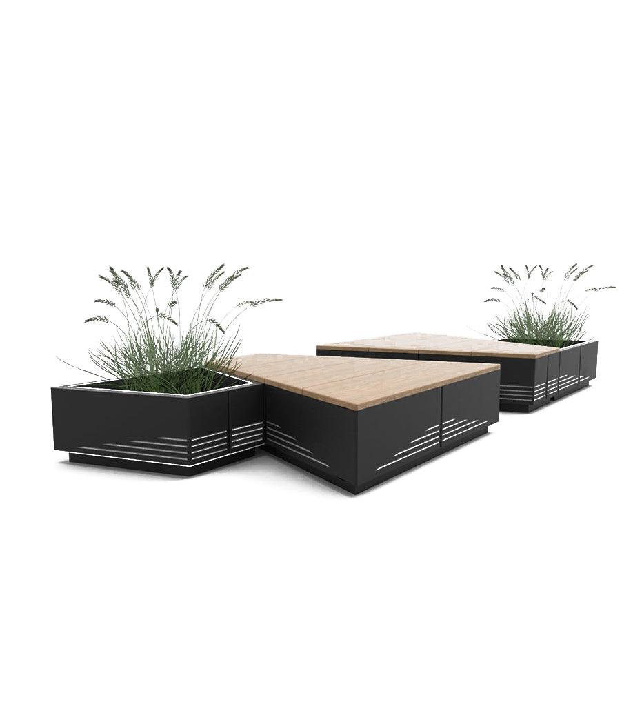 Allred Collaborative - CitySi - Island Planter / Bench - Lines - - Island Planter / Bench - Lines - - ISL01_Lines-9010