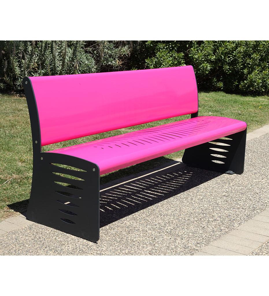 Allred Collaborative - CitySi - Piuma Bench With Backrest - - Piuma Bench With Backrest - - PIU02-9010